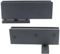 Bisagras para puertas de vidrio. 2 uds, bisagras de puerta de vidrio sin marco, bisagras de pivote de puerta de alta resistencia de 360 grados, abrazaderas de baño de acero inoxidable 304, clip de v