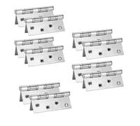Bisagras pequeñas de 2/4/6/10 piezas de 4 pulgadas con rodamiento de bolas, bisagras de puerta plegables de cierre automático, bisagras de puerta de resorte ajustables de acero inoxidable para