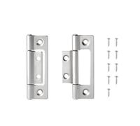 Bisagras planas de metal, accesorios de hardware for puertas de gabinetes, ventanas y cajas de madera, 2 uds.(Nickel 3 inch 2pcs)