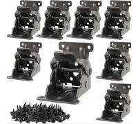 Bisagras plegables de 90 grados, Bisagra de bloqueo plegable con tornillos for patas mesa y cama, paquete 8