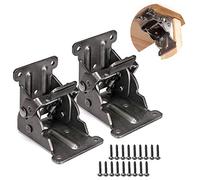 Bisagras Plegables y Soporte Abatible con Bloqueo Automático de 90 Grados Acero Galvanizado para Piernas Plegables de Banco de Trabajo - 2PCS+18PCS Tornillos
