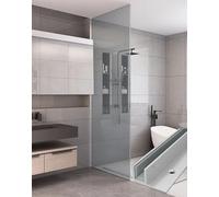 Bisagras puerta vidrio Panel De Cristal Fijo E Para Ducha, Canal De Cristal Templado Transparente Sin Marco Para Mamparas De Ducha Y Separadores De Espacios En El Hogar(240cm/94.5in)