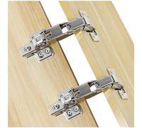 Bisagras Puertas Cocina, 1 Par De Bisagras De 175/165 Grados, ø35mm InstalacióN HidráUlica Ajustable Oculta De Bisagra De Cierre Suave Amortiguador De Bisagras Del Gabinete