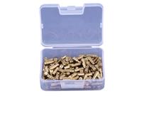 Bisagras Puertas Cocina 100 Uds. Bisagras de barril ocultas latón, cajas madera for joyería, gabinete, bisagra Invisible oculta for muebles, 4 * 20mm con caja almacenamiento para puertas de armario