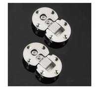 Bisagras Puertas Cocina 2 unids/set bisagras plegables de 90 grados aleación Zinc ajustable puerta gabinete mesas con solapa bisagra oculta ovalada herrajes for muebles del hogar(Sliver 1)
