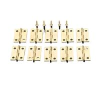 Bisagras Puertas Cocina 30 Uds. Mini bisagras de bronce antiguo, cuadradas for puerta armario, cajón madera, joyero, herrajes for muebles 24 * 16MM para Muebles Oficina(Gold)