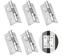Bisagras Puertas Cocina Abatibles Bisagra de Piano para Puerta de Madera Bisagras Acero Inoxidable 5 Pieza Visagras para Muebles de Cocina Visagra Sin Tornillo (1,5 Pulgada)