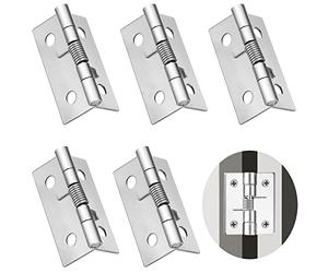 Bisagras Puertas Cocina Abatibles Bisagra de Piano para Puerta de Madera Bisagras Acero Inoxidable 5 Pieza Visagras para Muebles de Cocina Visagra Sin Tornillo (1,5 Pulgada)