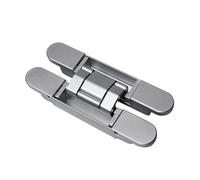 Bisagras Puertas Cocina Bisagra de puerta Invisible, bisagra, madera cruzada ajustable tridimensional oculta, abierta exterior para puertas de armario(80KG-silver)