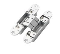 Bisagras Puertas Cocina Bisagra dedicada for puerta oculta, bisagra ajustable tridimensional, cruzada for para puertas de armario(140x 30 silver)