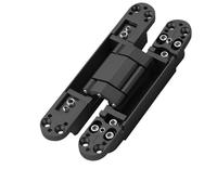 Bisagras Puertas Cocina Bisagra dedicada for puerta oculta, bisagra ajustable tridimensional, cruzada for para puertas de armario(177x28 Black)