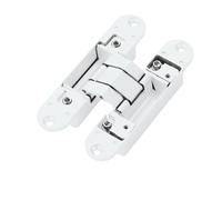 Bisagras Puertas Cocina Bisagra dedicada for puerta oculta, bisagra ajustable tridimensional, cruzada for para puertas de armario(140x 30 White)
