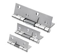 Bisagras Puertas Madera 2 pcs Self Closing Spring Door Hinge Stainless Steel Hinge For Window Cabinets Jewelry Boxes Automatic Rebound Hardware Ventana Joyeros de Madera (Color : 4inch)