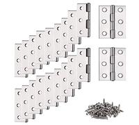 Bisagras Puertas Madera, Bisagras Pequeñas, 20 Pcs Conectores de Bisagras de Acero Inoxidable,Bisagra Piano,Bisagras Puertas Madera,Bisagras de Armario Largo( 44 mm x 32 mm)