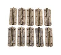 Bisagras superpuestas para gabinetes Bisagras ocul 10 Uds. Bisagra Larga De Metal For Puerta Armario, Equipaje, Bronce Antiguo, 6 Agujeros, Uso Decoración Muebles