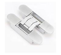 Bisagras superpuestas para gabinetes Bisagras ocul Bisagra de 180 grados, oculta, plegable, ajustable, for puerta cruzada.(Silver)