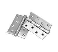 Bisagras superpuestas para gabinetes Bisagras ocul Bisagra De Puerta Acero Inoxidable Negra 4 Pulgadas, 2 Piezas, For Puertas Madera, Cojinete Bolas Con Tope Abierto Y Fuerte(Silver)