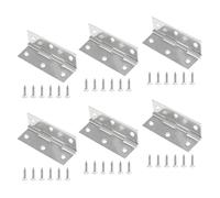 Bisagras superpuestas para gabinetes Bisagras ocul Bisagra De Puerta Plegable Acero Inoxidable Con Tornillo For Gabinete Pequeño, 6 Piezas