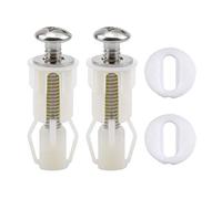Bisagras Tapa WC,2 PCS Asientos WC Bisagra Accesorios Tornillos para Inodoro Goma Universales Fijación Bisagra Asiento Tornillos para Tapa de Inodoro Blanco
