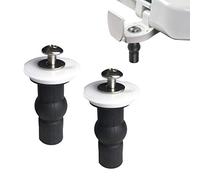 Bisagras Tapa WC,2 PCS Asientos WC Bisagra Accesorios Tornillos para Inodoro Goma Universales Fijación Bisagra Asiento Tornillos para Tapa de Inodoro Negro