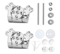 Bisagras Tapa WC - Soporte para Asiento de Inodoro de Aleación de Zinc, Universal Compatible con Todos los Asientos de WC, 1 Par de Piezas de Repuesto para Bisagras de WC