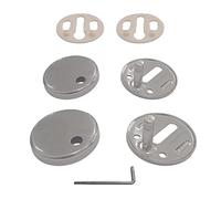 Bisagras universales ajustables de acero inoxidable para tapa de inodoro de madera, kit completo o componentes by HYDRO HOME (kit de platos)