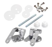 Bisagras universales for asientos de inodoro, tapa con tornillos y accesorios, acabado aleación Zinc, reparación Simple, 2 uds