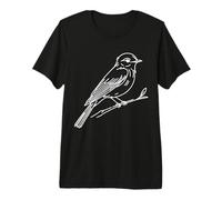 Bisbita Arte Lineal Ornitólogo Camiseta Premium
