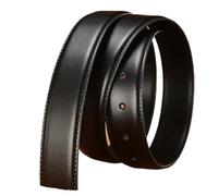 bisch Cinturones sin hebilla 2,4 2,8 3,0 3,5 3,8 cm de ancho, hebilla de marca, cinturones de cuero negro Genvine for hombre, correa sin hebilla (Size : 120cm, Color : 2.8cm)