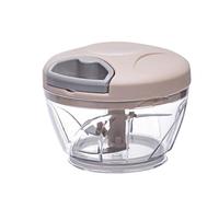 bisch Picadora de ajo, Cortador Manual Giratorio de Frutas y Verduras, rebanador, trituradora de ajo, pelador, licuadora, picadora de Carne, 500ML (Color : 500ml Pink)