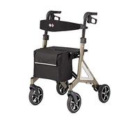 Bischoff&Bischoff Alevo Country - Andador plegable para interiores y exteriores, con ruedas y bolsa extraíble, color platino