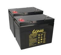 Bischoff&Bischoff - Batería de repuesto para sillas de ruedas NEA & Rabbit 2 baterías Kung Long de plomo 12 V 80 Ah Longlife compatible con 60 Ah, 75 Ah, 77 Ah, MP75-12C REC80-12I 12LC-75Ah,