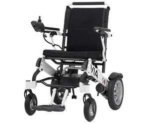 Bischoff & Bischoff Silla de ruedas eléctrica Via, plegable, para interior y exterior, velocidad de 6 km/h, alcance aprox. 25 km, color blanco, con HMV: 18.46.06.0004