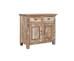 Biscottini Aparador de Cocina y Sala de Estar 84 x 41 x 74 cm | Aparador de Cocina de Madera reciclada | Aparador de salón Madera cruda Antigua