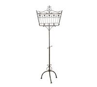 Biscottini Atril musical de hierro forjado 46 x 32 x 90 - 170 cm - Atril para violín - Atril para libros para instrumentos musicales - Atril de mesa - Porta libros - Atril musical plegable - Atril