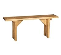 Biscottini - Banco de Madera Maciza de Tilo Acabado Natural Fabricado en Italia 120 x 25 x 50 cm (Largo x Ancho x Alto). Banco de Madera - Dimensiones compactas - Madera Maciza - Acabado Natural