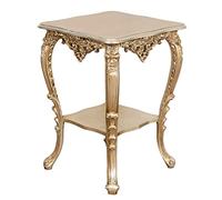 Biscottini Banco de Mesa Alta para macetas de Interior 58 x 58 x 80 cm | Pedestal para Plantas Plata | Portavasos de Interior Altos de Estilo Barroco