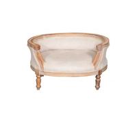 Biscottini Banco estilo Luis XVI 74x53x41 cm | Pequeño sillón barroco de haya | Taburete barroco | Puf con respaldo | Puf barroco