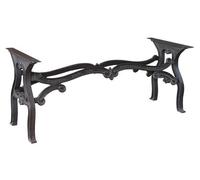 Biscottini Base para mesa de hierro fundido 180 x 75 x 76 cm - Marco patas mesa exterior - Base para encimera de cristal - Estructura para mesa de comedor, escritorio, mesas de exterior - Patas de