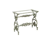 Biscottini Base para Mesa de Hierro Fundido L86,5 x PR43,5 x H72,5 - Mesa de Hierro Forjado jardín - Base Mesa Acabado Envejecido