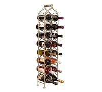 Biscottini Botellero de hierro forjado 105 x 12 x 24 cm - Botellero para 16 botellas - Enfriador de vino blanco antiguo