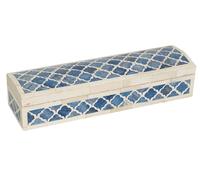 Biscottini Caja de madera y hueso 30 x 8 x 7 cm - Caja de recuerdos - Caja de madera decorada - Caja para objetos de madera