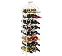 Biscottini Cantinetta Portabotellas Hierro Forjado 36x16x106 Vino Cocina Blanca