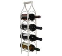 Biscottini Cantinetta Portabottiglie De Hierro Forjado Vintage Blanco 13x14x58