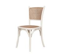 Biscottini Chaise Salle a Manger 88x45x50 cm - Chaise de Bar et Chaise Bistrot Bois - Chaise de Cuisine en Rotin - Meuble de Cuisine - Meuble Bois - Blanco
