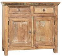 Biscottini Credenza De Madera Reciclada Anticada Sostenible 94x38x84 cm