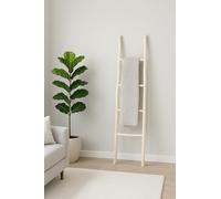 Biscottini Escalera toallero baño 148 x 36 x 3 - Escalera decorativa de madera - Toallero de bambú