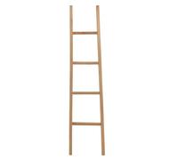 Biscottini Escalera toallero baño 150 x 35 x 4 - Escalera decorativa de madera - Escalera de madera para colgar toallas - Escalera toallero - Toallero de pared de metal, bambú