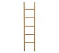 Biscottini Escalera toallero baño 35 x 4 x 150 - Escalera decorativa de madera - Escalera de madera para colgar toallas - Escalera toallero - Escalera toallero de pared de metal, bambú