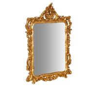 Biscottini Espejo baño Marco Barroco L71xPR9xH106,5 cm - Espejo Vintage de Pared - Espejo Grande de Pared - Espejo de Pared Dorado